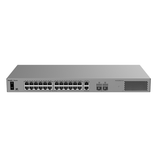  Switch L2, 24 x PoE+, 26 x RJ45 Gigabit, Budget PoE 370W, 2 x SFP 1G, Cloud Management - Ruijie Reyee