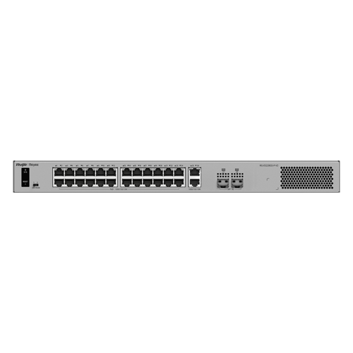  Switch L2, 24 x PoE+, 26 x RJ45 Gigabit, Budget PoE 370W, 2 x SFP 1G, Cloud Management - Ruijie Reyee