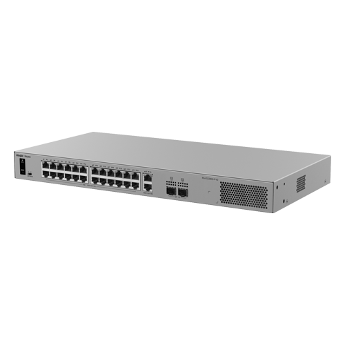  Switch L2, 24 x PoE+, 26 x RJ45 Gigabit, Budget PoE 370W, 2 x SFP 1G, Cloud Management - Ruijie Reyee