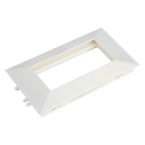 Rama alba dubla pentru aparataj 45x45 mm (4 module) - DLX
