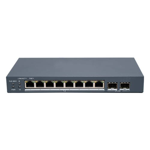  Switch 8 x RJ45 1G Smart PoE 80W, 2 x SFP 1G, Smart Management - HIKVISION