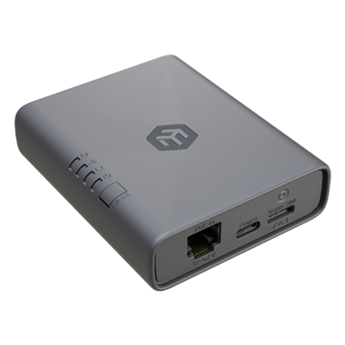 Gateway industrial LTE Cat.4, BLE, GNSS/GPS, eSIM + Nano SIM, 1 x RJ45Gigabit, PoE - MikroTik