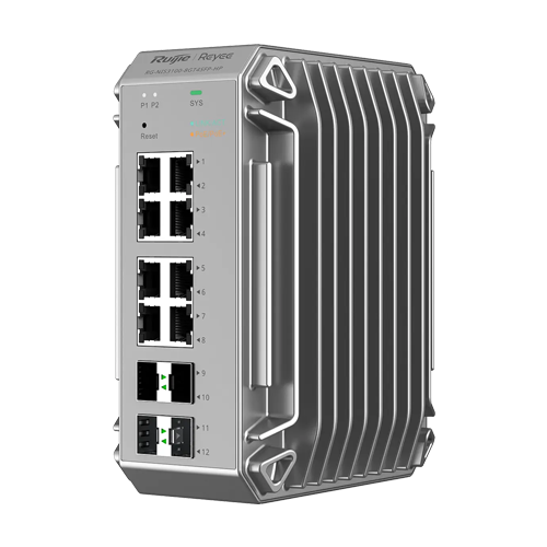 Switch industrial L2, 8 x RJ45 1G PoE+, 4 x SFP 1G, PoE 240W, Cloud Management - Ruijie Reyee