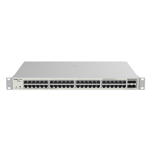 Switch L2, 48 x RJ45 1G PoE+, 4 x SFP 1G, PoE 370W, Cloud Management - Ruijie Reyee
