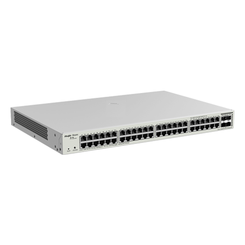 Switch L2, 48 x RJ45 1G PoE+, 4 x SFP 1G, PoE 370W, Cloud Management - Ruijie Reyee