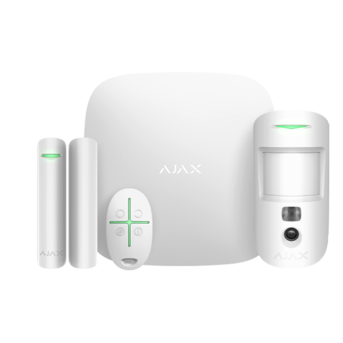  Kit alarma StarterKit Cam HDR, wireless, LAN + 2G, alb - AJAX