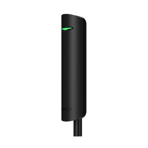  Detector de geam spart Superior GlassProtect Fibra, cablat, negru - AJAX 
