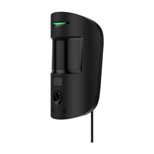 Detector de miscare PIR SuperiorMotionCam Indoor, imunitate animale, fibra, negru - AJAX