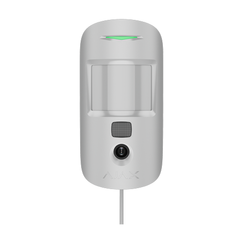  Detector de miscare PIR SuperiorMotionCam Indoor, imunitate animale, fibra, alb - AJAX