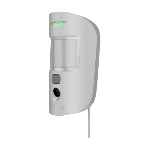 Detector de miscare PIR SuperiorMotionCam Indoor, imunitate animale, fibra, alb - AJAX