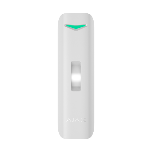 Detector miscare Curtain Mini Indoor/Outdoor, wireless, tehnologie PIR+MW, anti-mascare, alb - AJAX