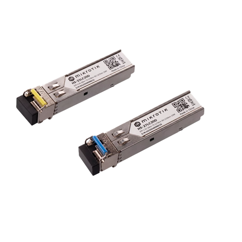 Kit 2 x Module SFP, 1G/2.5G, SM, Simplex LC, 20km, 1270/1330nm, BiDi, Industrial - MikroTik