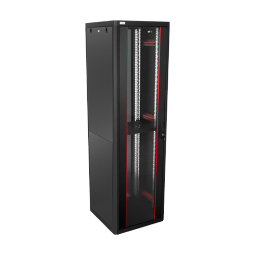 Rack de podea PRO SERIES 42U 19'' 600x600, capacitate 1000 kg, RAL 9005, asamblat