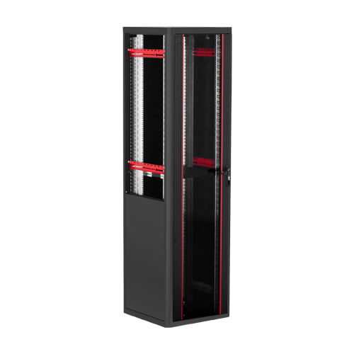 Rack de podea PRO SERIES 47U 19'' 600x600, capacitate 1000 kg, RAL 9005, asamblat
