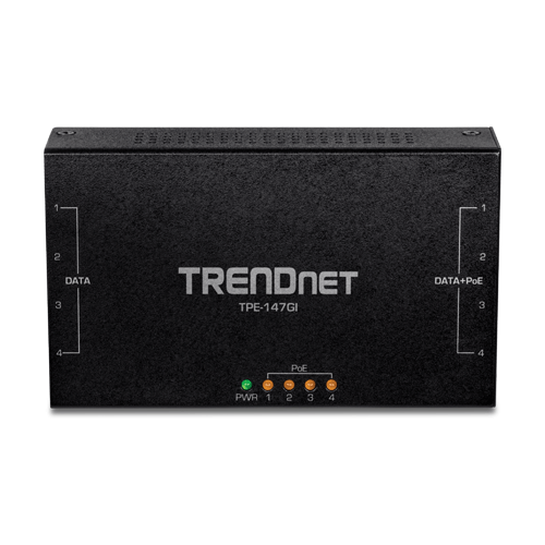 Injector PoE+ TRENDnet TPE-147GI fata