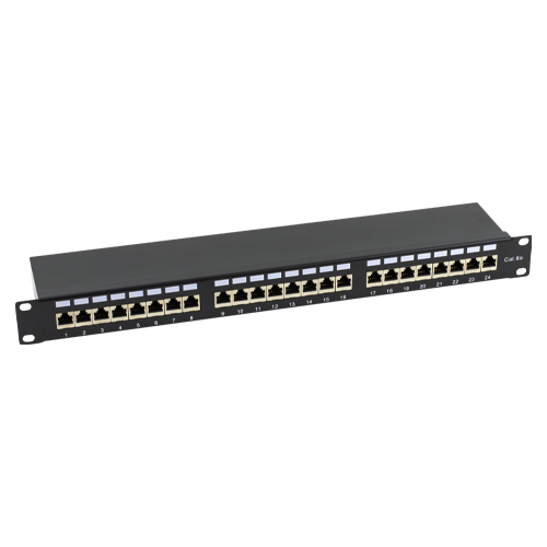 Patch Panel 1U, FTP cat6A, 24 porturi RJ45 - ASYTECH Networking ASY-PP-FTP6A-24