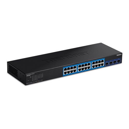 Switch Web Smart Management 24 porturi Gigabit, 4 porturi SFP+ 10G - TRENDnet TEG-30284