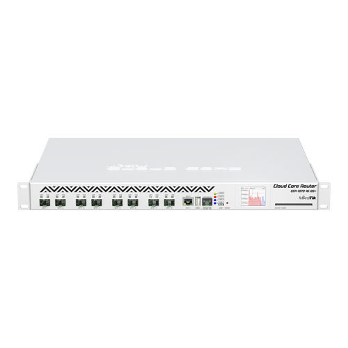 Cloud Core Router, 8 x SFP+, 1 x Gigabit, RouterOS L6, 1U - MikroTik CCR1072-1G-8S+
